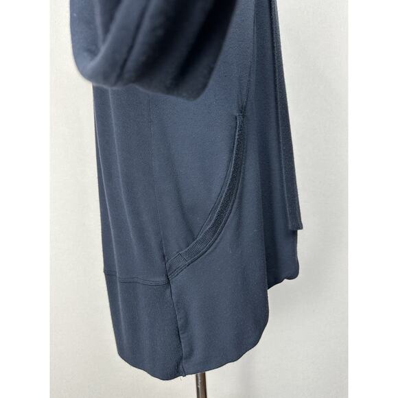 Athleta Women Open Front Cardigan Sweater Size S Black Soft Modal Boho Thumb - Picture 7 of 16